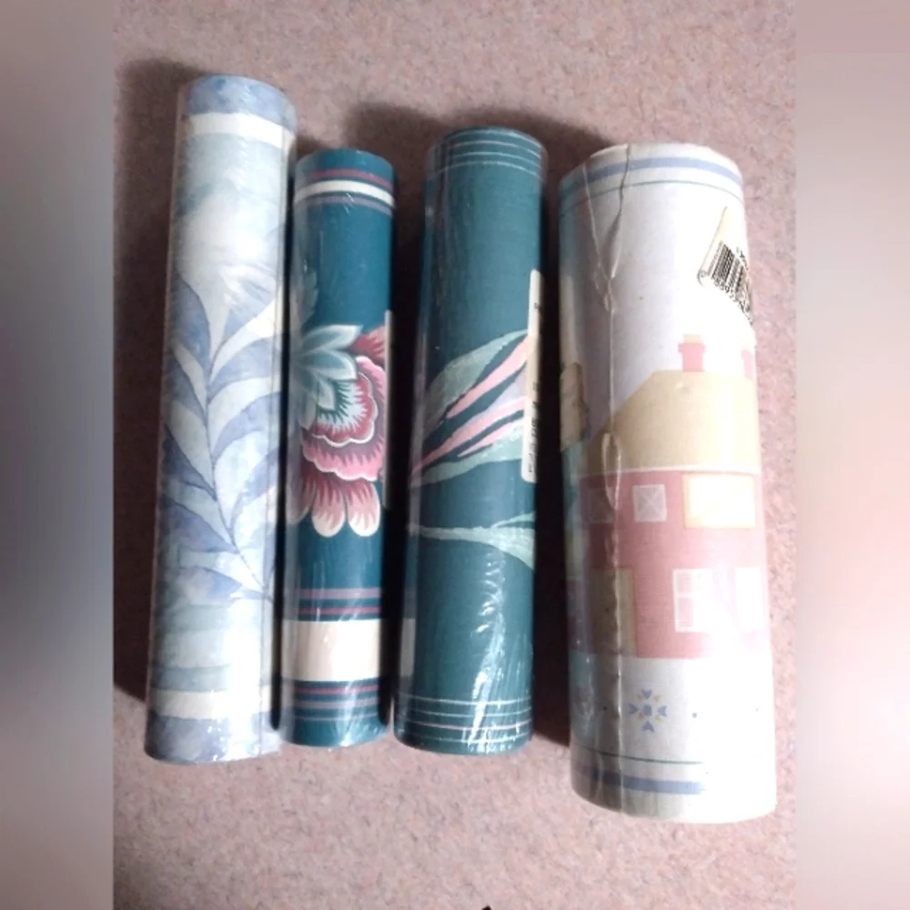 Vintage wallpaper border lot (4)